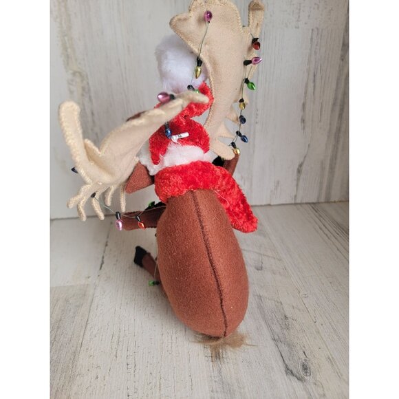 Annalee cozy Christmas moose string light plush decor - Picture 6 of 9